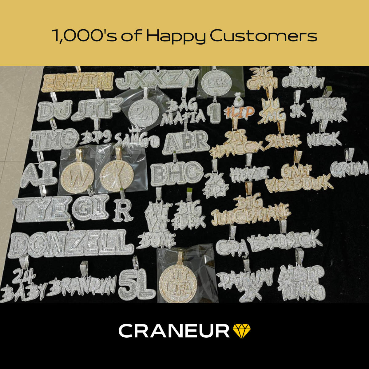 Custom Name Necklace - Craneur Ice